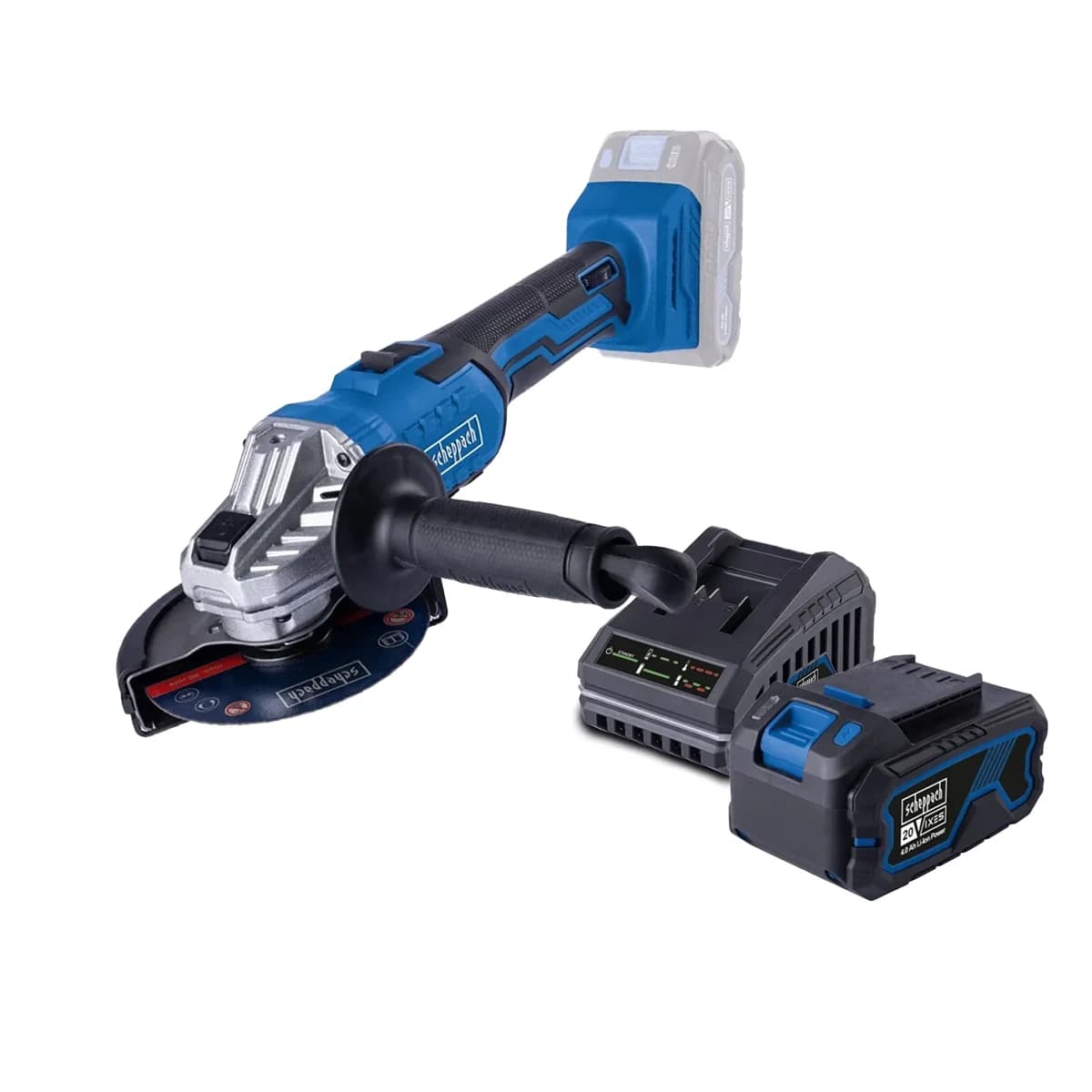 Scheppach SET aku ugaona kutna brusilica IXES C-AG125-XSS4