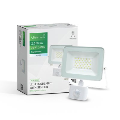 LED reflektor sa senzorom Green Tech 2550 lm, 30W, 6500K, IP65, bijeli