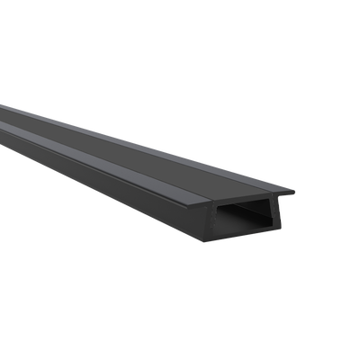 Aluminijski profil Green Tech 21,5 x 6,8 x 2000 mm, ugradni, crna boja