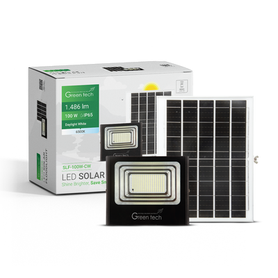 LED solarni reflektor Green Tech 100W, 6500K, IP65, solar