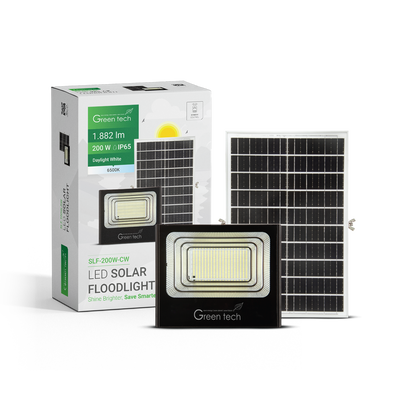 LED solarni reflektor Green Tech 200W, 6500K, IP65