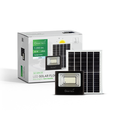 LED solarni reflektor Green Tech 60W, 6500K, IP65, solar