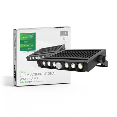 LED multifunkcionalna solarna svjetiljka Green Tech 3.5W, 6500K, IP54, 500 lm
