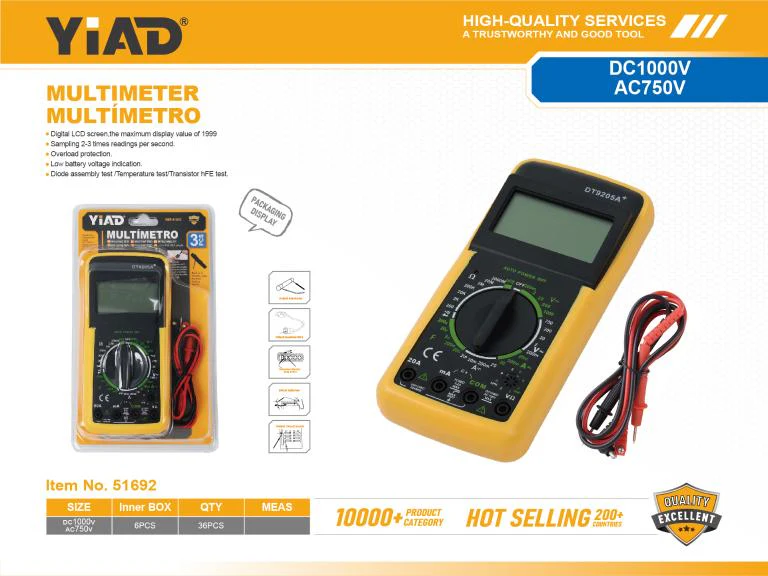 DIGITALNI MULTIMETAR DC1000V-AC750V 51692