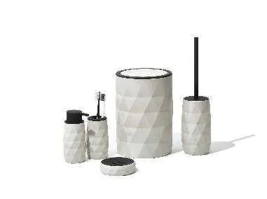 MAKER SET ZA KUPATILO 5/1 BIJELO/CRNO MAK0533