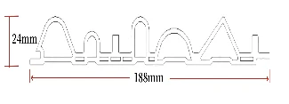 MAKER ZIDNA DEKORACIJA 188X24X2,9M MAK0651