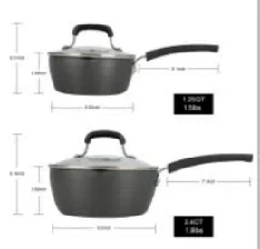 MAKER ŠERPA 20CM ALUMINIJ CRNA SA POKL.MAK26-303
