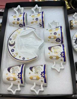 SET KERAMIČKIH ŠOLJICA I TACNI SA MOTIVOM 100ML MAK3348